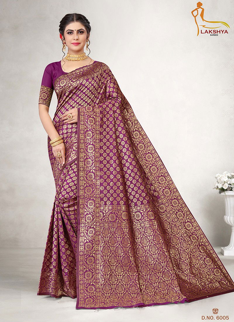 Lakshya Vidya vol 06 Designer Festive Wedding Wear Jacquard Silk Heavy Designer Latest Saree Collection